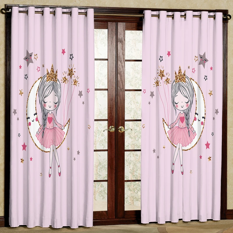   پرده مدل دختر مخمل پانچی کد 1726 سایز 140x280 سانتی متر