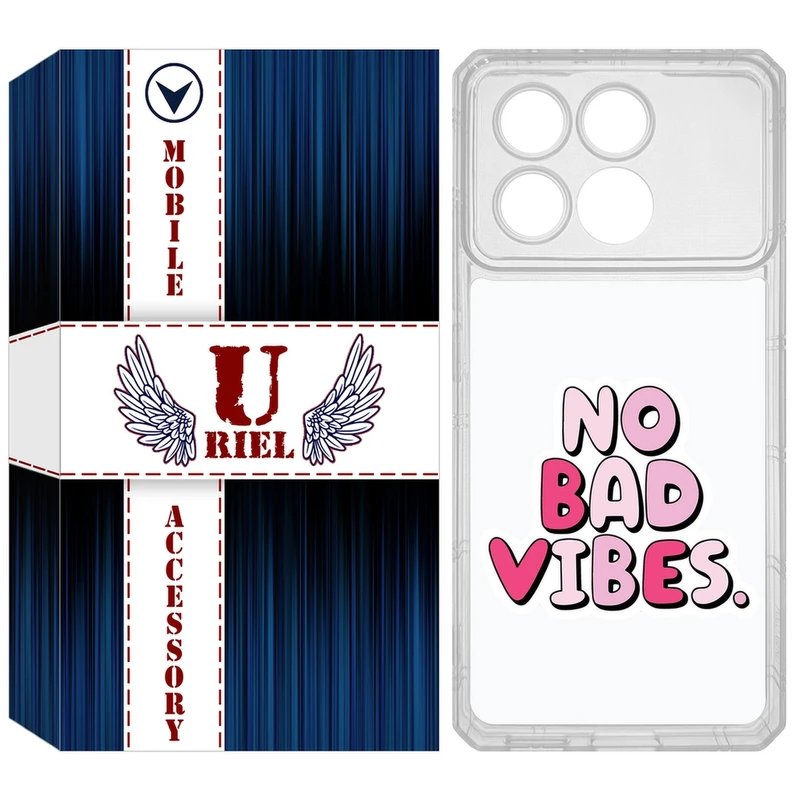 کاور یوریل مدل Clear کد 92 طرح انرژی مثبت مناسب برای گوشی موبایل شیائومی Poco X6 Pro