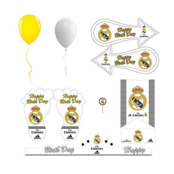 مجموعه 160 عددی تم تولد طرح رئال مادرید مدل Real Madrid مجموعه 160 عددی تم تولد طرح رئال مادرید مدل Real Madrid