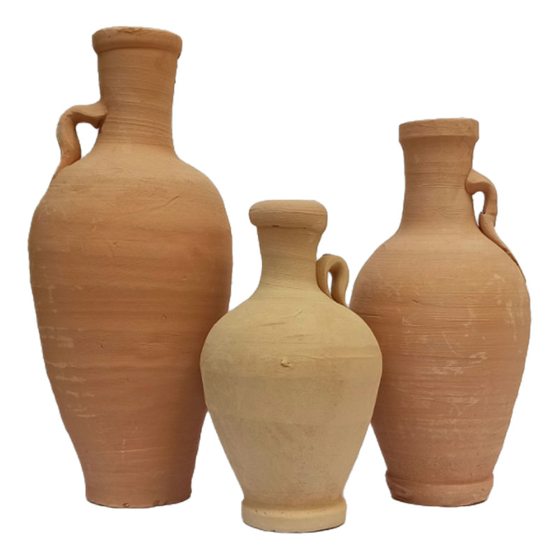 کوزه سفالی مدل آوازی کد JSD-222 مجموعه 3 عددی