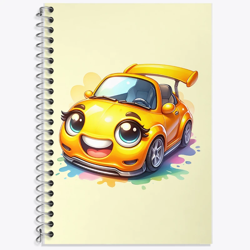 دفتر نت موسیقی 50 برگ خندالو طرح ماشین بامزه کد F7617