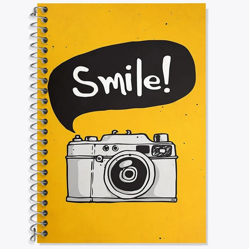 دفتر زبان 50 برگ خندالو مدل دو خط طرح دوربین کد 1735