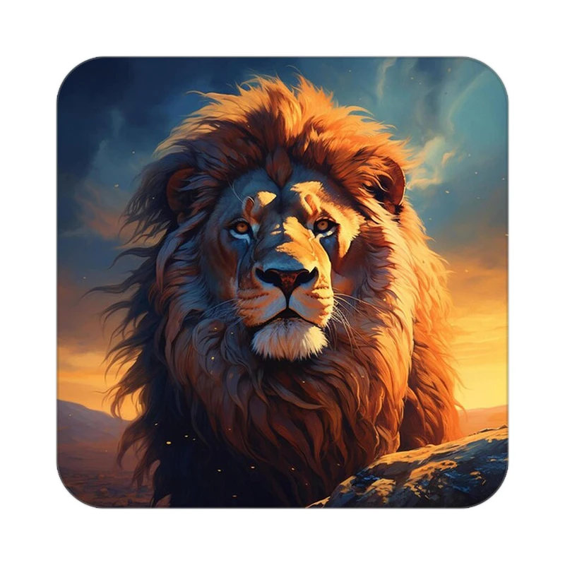 زیر لیوانی کاکتی طرح شیر مدل mp23541