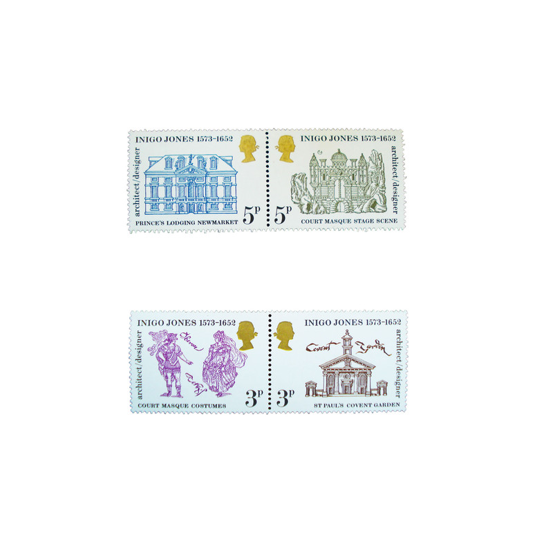 تمبر یادگاری مدل Inigo Jones کد 007 مجموعه 4 عددی