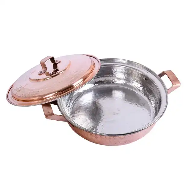 ماهیتابه مسی مدل راسته