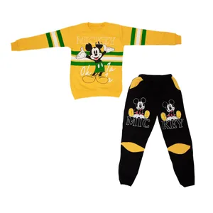 ست سویشرت و شلوار دخترانه مدل دورس میکی موس رنگ زرد
