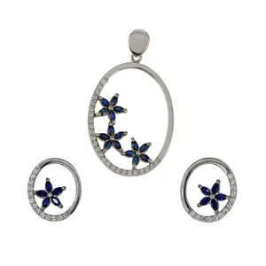 نیم ست نقره زنانه جواهری سون مدل 1858