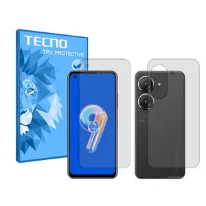 Tecno Resistant model transparent screen protector suitable for Asus ZenFone 9 mobile phone along with the back of the phone