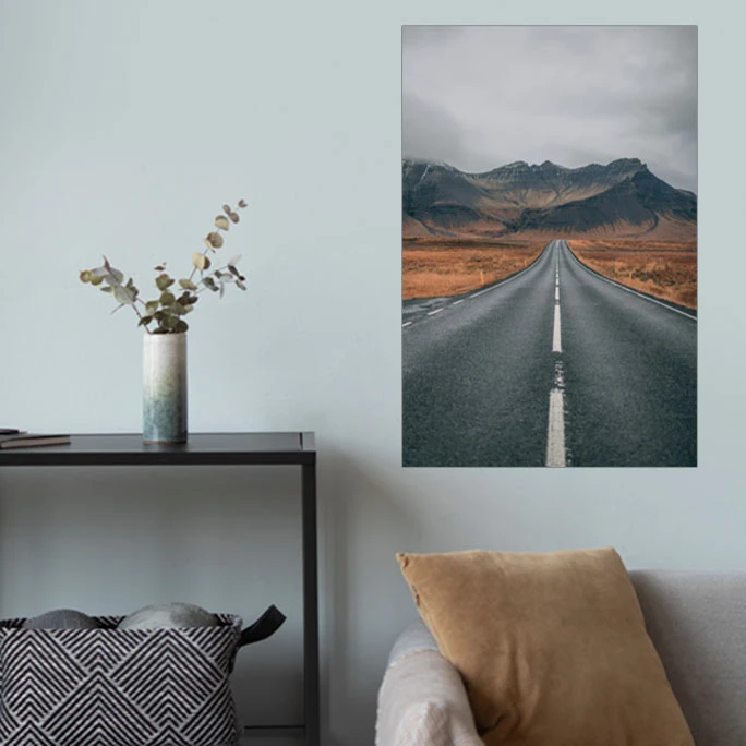 پوستر گوفی مدل والپیپر جاده بیابانی طرح طبیعت و گردشگری Nature Desert Road 4K کد GK54