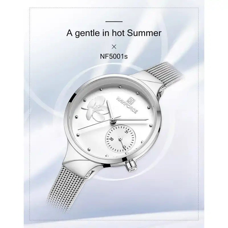 ساعت مچی عقربه ای زنانه نیوی فورس مدل 5001s کد 02