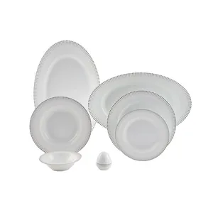 سرویس غذاخوری 28 پارچه چینی زرین ایران سری ایتالیا اف مدل مون بلان درجه عالی