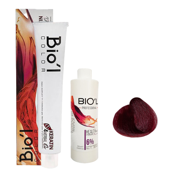 کیت رنگ مو بیول سری COPPER شماره 9.22 حجم 100 میلی لیتر رنگ بادمجانی خیلی روشن