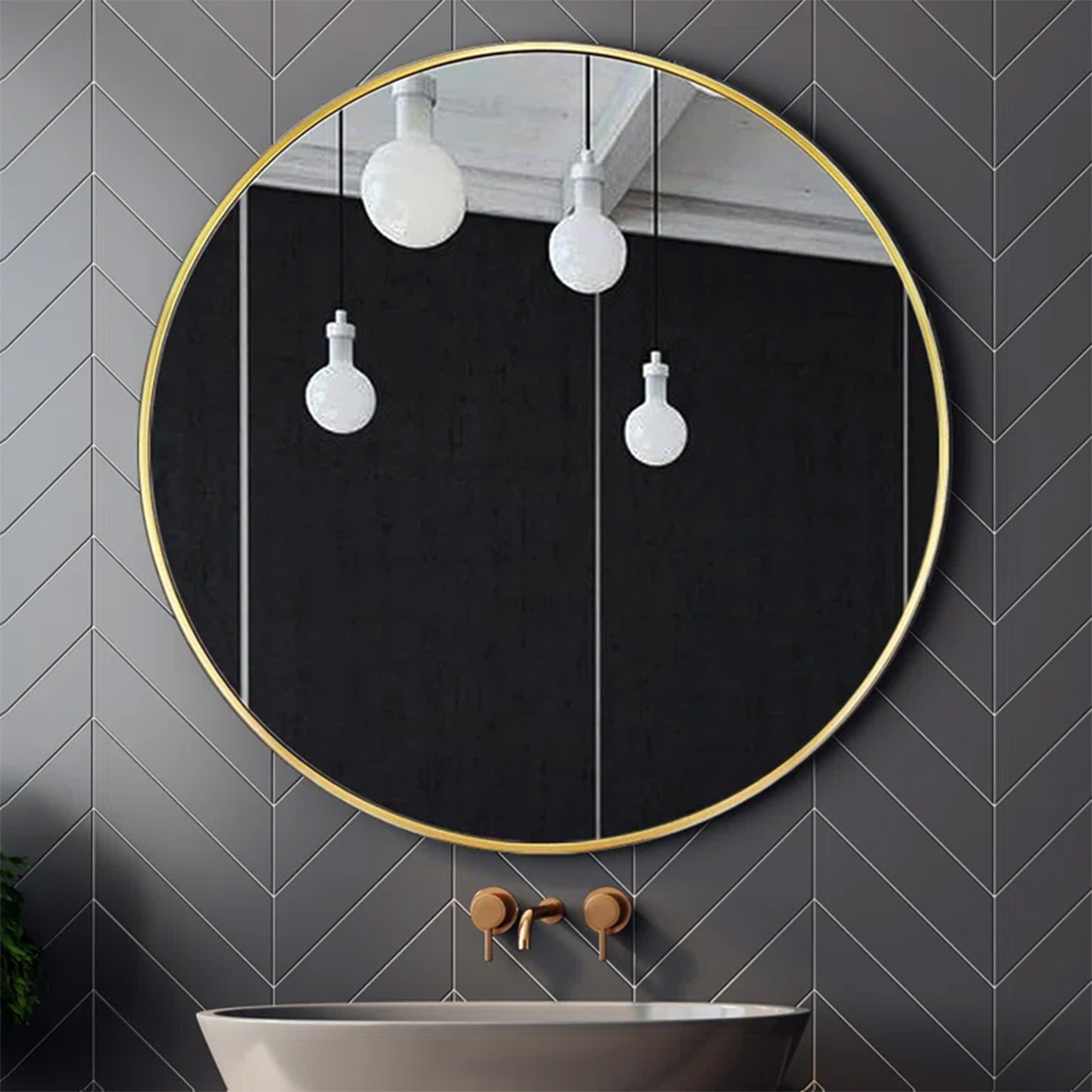 آینه مدل گرد فلزی طرح ظریف کد F-70 آینه مدل گرد فلزی طرح ظریف کد F-70