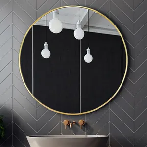 آینه سرویس بهداشتی مدل گرد فلزی طرح ظریف کد F-90