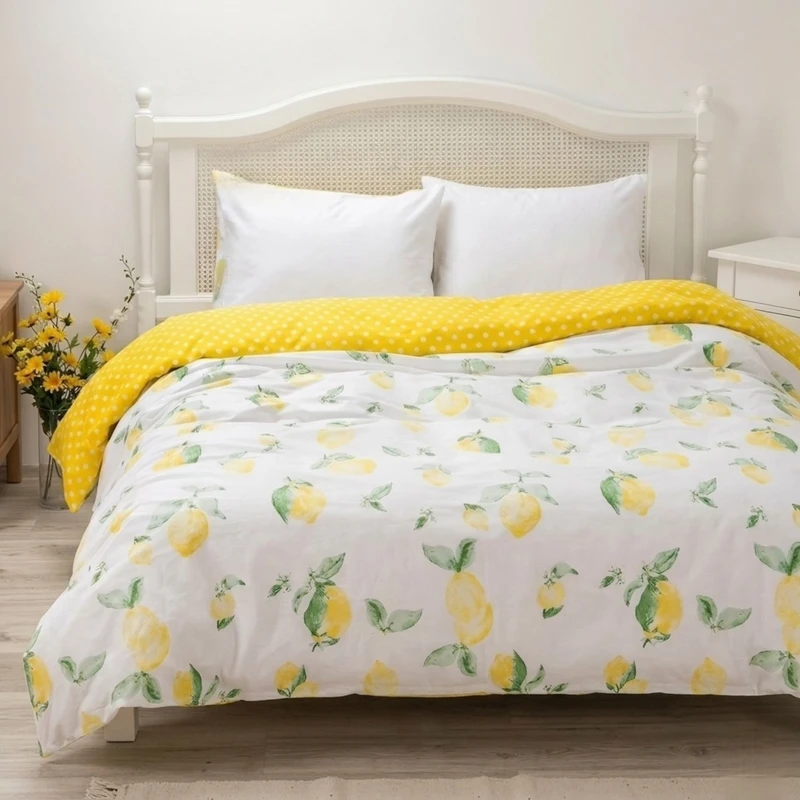 روکش لحاف پنبه انگلیش هوم مدل Lemon دو نفره سایز 220x200 سانتی‌متر