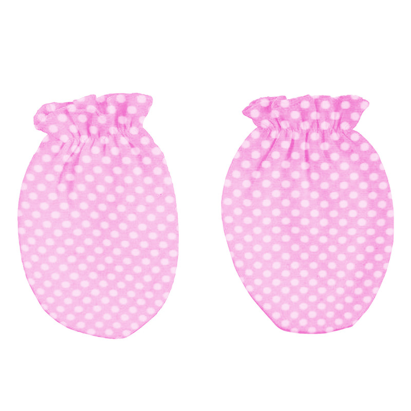 دستکش نوزادی مدل خالدار Z-158 رنگ صورتی
