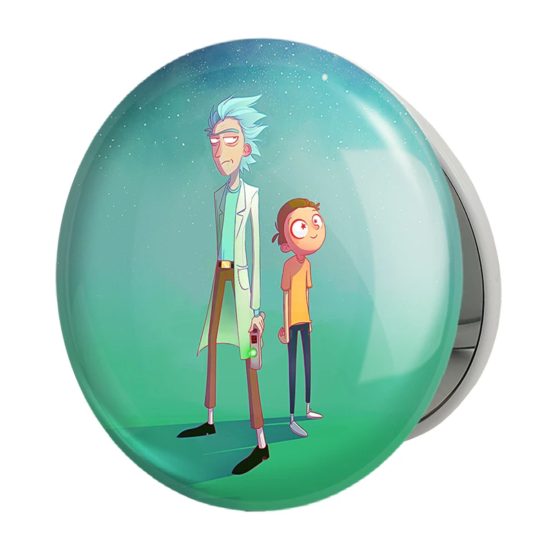 آینه جیبی خندالو طرح انیمیشن ریک و مورتی Rick and Mort مدل تاشو کد 26390 
