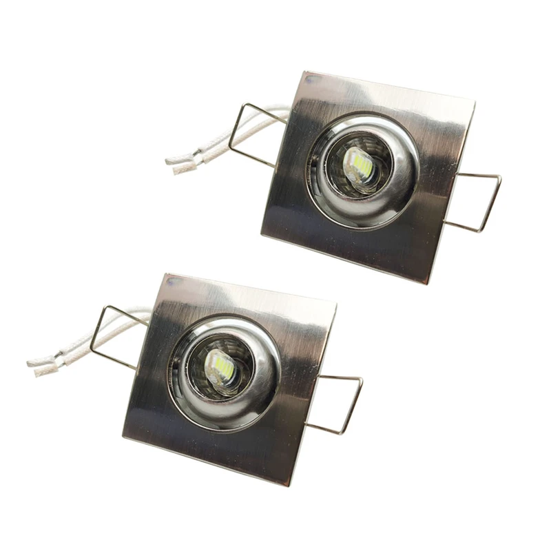 چراغ هالوژن 3 وات مدل فریم متحرک فلزی طرح مربع بسته 2 عددی