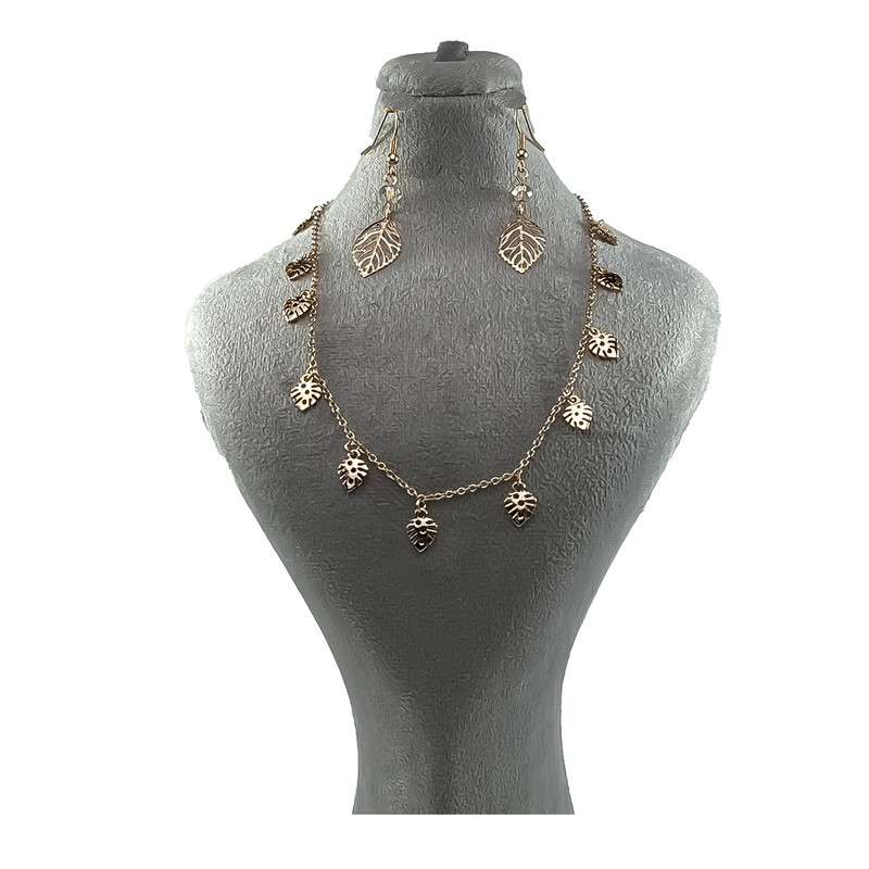 نیم ست زنانه طرح برگ