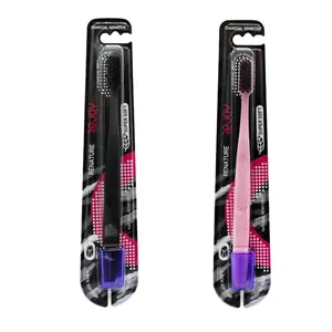 مسواک ریجوی مدل Renature Charcaol Sensetive  با برس خیلی نرم بسته 2 عددی