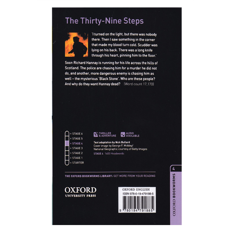 کتاب Oxford Bookworms 4 The Thirty-Nine Steps اثر John Buchan انتشارات الوندپویان