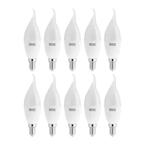 لامپ ال ای دی 7 وات ای دی سی مدل شمعی اشکی مات پایه E14 بسته 10 عددی