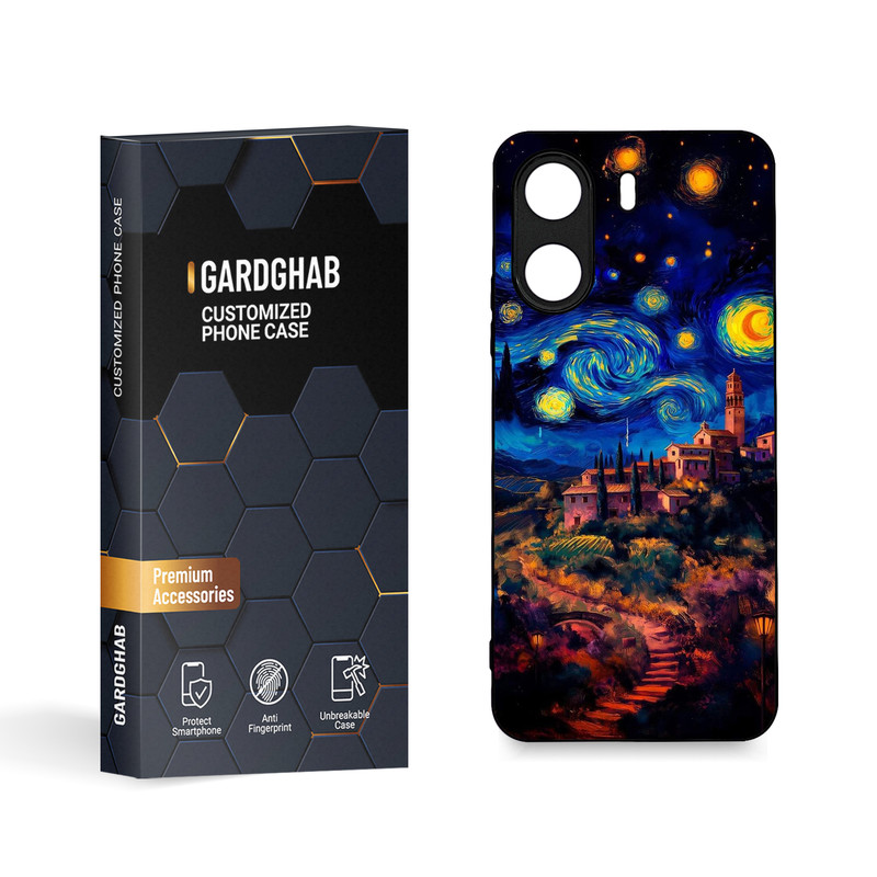کاور گارد قاب مدل دورژله ای هنری مناسب برای گوشی موبایل شیائومی  Poco C65 / Redmi 13c
