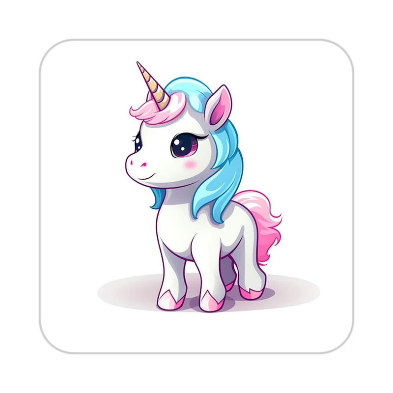 زیر لیوانی کاکتی طرح اسب تک شاخ و یونیکورن مدل mp30010