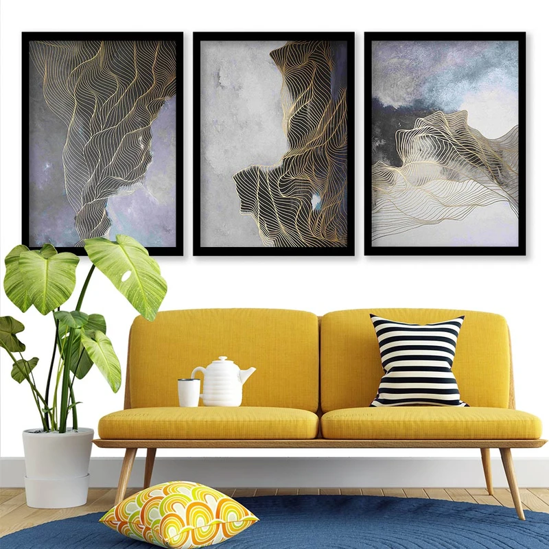 تابلو صبا طرح مدل دکوراتیو کد TD1043 مجموعه 3 عددی