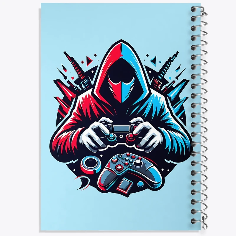 دفتر ژورنال نویسی 50 برگ خندالو مدل نقطه ای طرح گیمر کد F2880