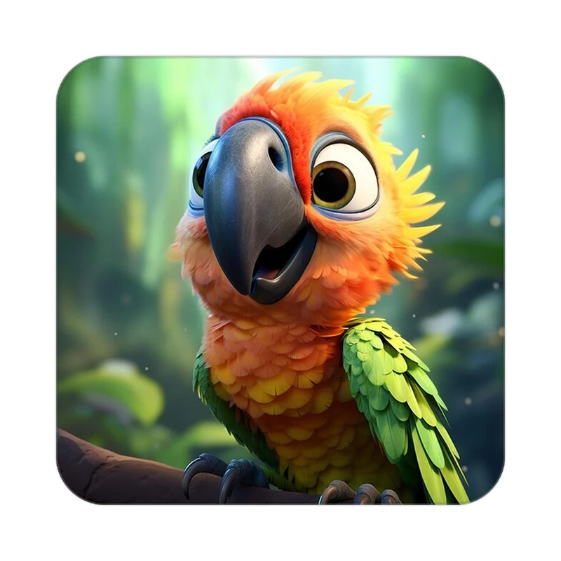 زیر لیوانی کاکتی طرح حیوانات کارتونی مدل mp27999