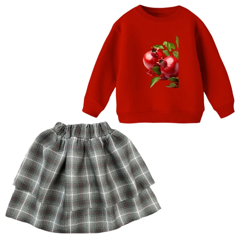 ست سویشرت و دامن دخترانه مدل یلدا کد 02