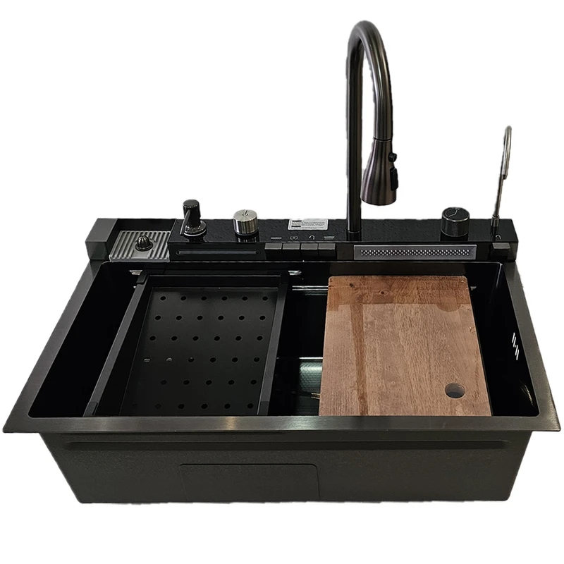 عکس شماره 4 : سینک ظرفشویی استیل مدل پیانویی 5 کلید توکار