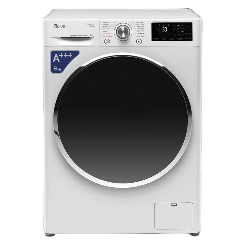 ماشین لباسشویی اتوماتیک جی پلاس مدل GWM-M880W ظرفیت 8 کیلوگرم