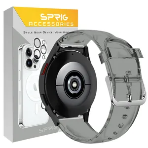 Sprig Clear Silicone Band suitable for Samsung Galaxy Watch 4/5/6 size 40/43/44/46/47mm