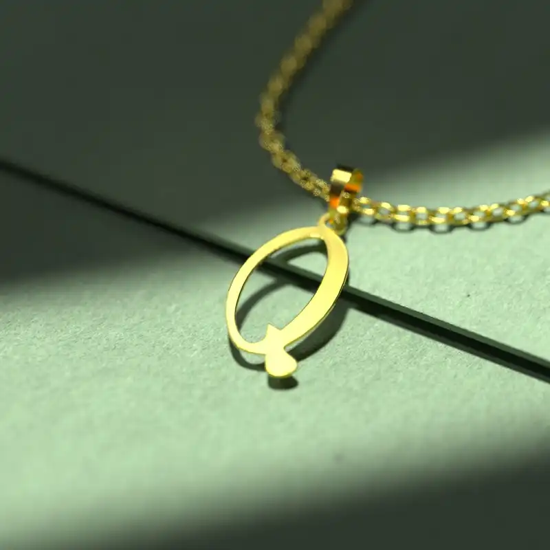 گردنبند طلا 18 عیار زنانه مدوپد مدل حرف Q کد H3-1-1177