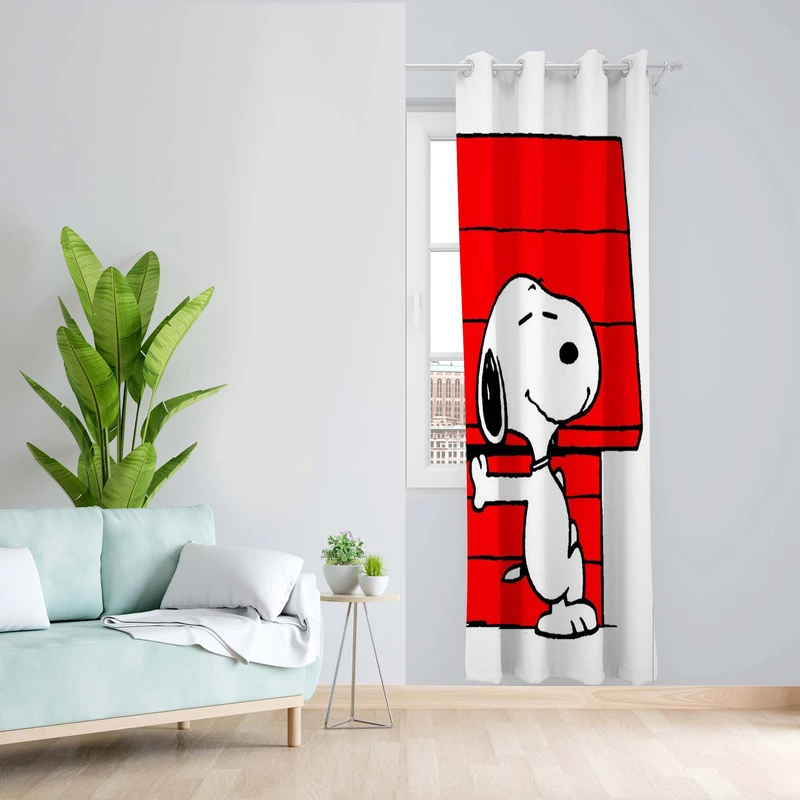 پرده طرح کارتونی مدل مخمل پانچی کد 5232R z سایز 140x200 سانتی متر