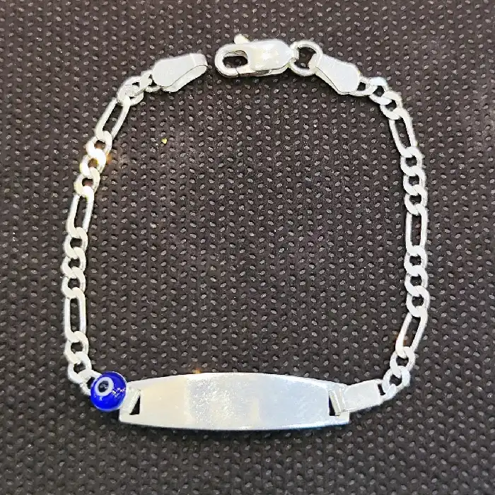 دستبند نقره مدل چشم نظر کد 32