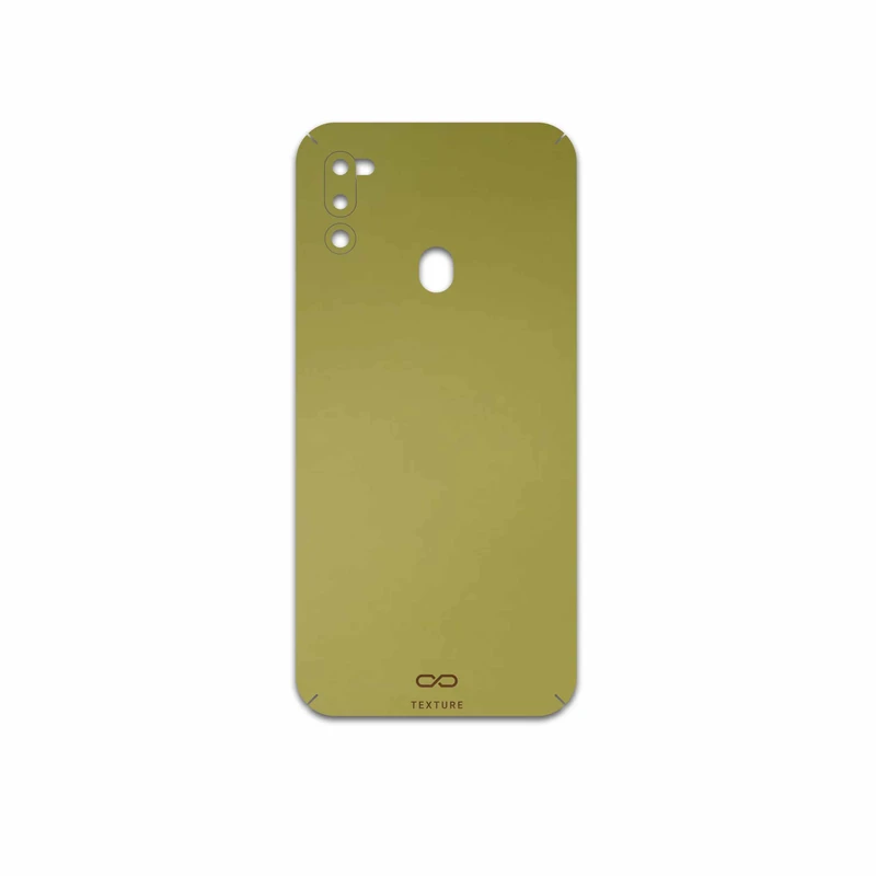 برچسب پوششی ماهوت مدل Matte-Gold مناسب برای گوشی موبایل سامسونگ Galaxy M21 (2021) Edition