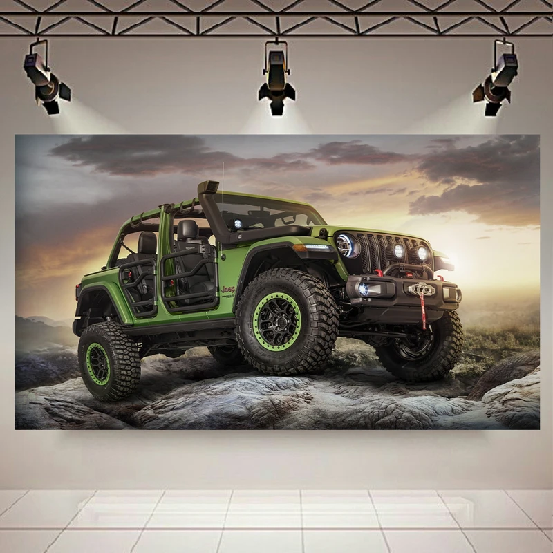 تابلو بوم طرح ماشین آفرود مدل جیپ Wrangler کد AR5910