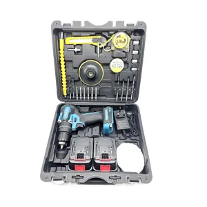 دریل چکشی صنعتی ماکیتا مدل براشلس کد 2 مجموعه 28 عددی