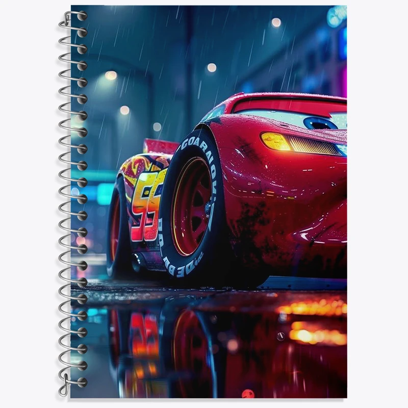 دفتر زبان 50 برگ خندالو مدل سه خط طرح ماشین ها کد N2186