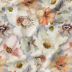 پارچه ملحفه پارچه باما مدل مخمل طرح گل ریز کد 5012238