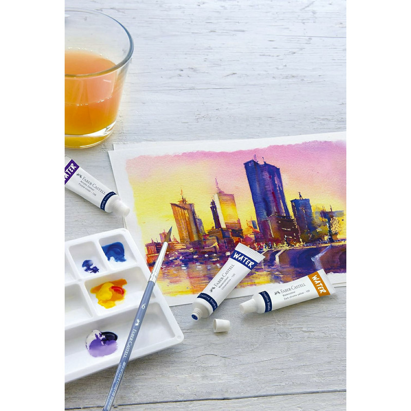 آبرنگ 12 رنگ فابر کاستل مدل creative studio به همراه پالت آبرنگ 12 رنگ فابر کاستل مدل creative studio به همراه پالت