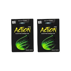 آدامس دراژه بدون شکر با طعم نعنای خنک اکشن بسته ۲ عددی