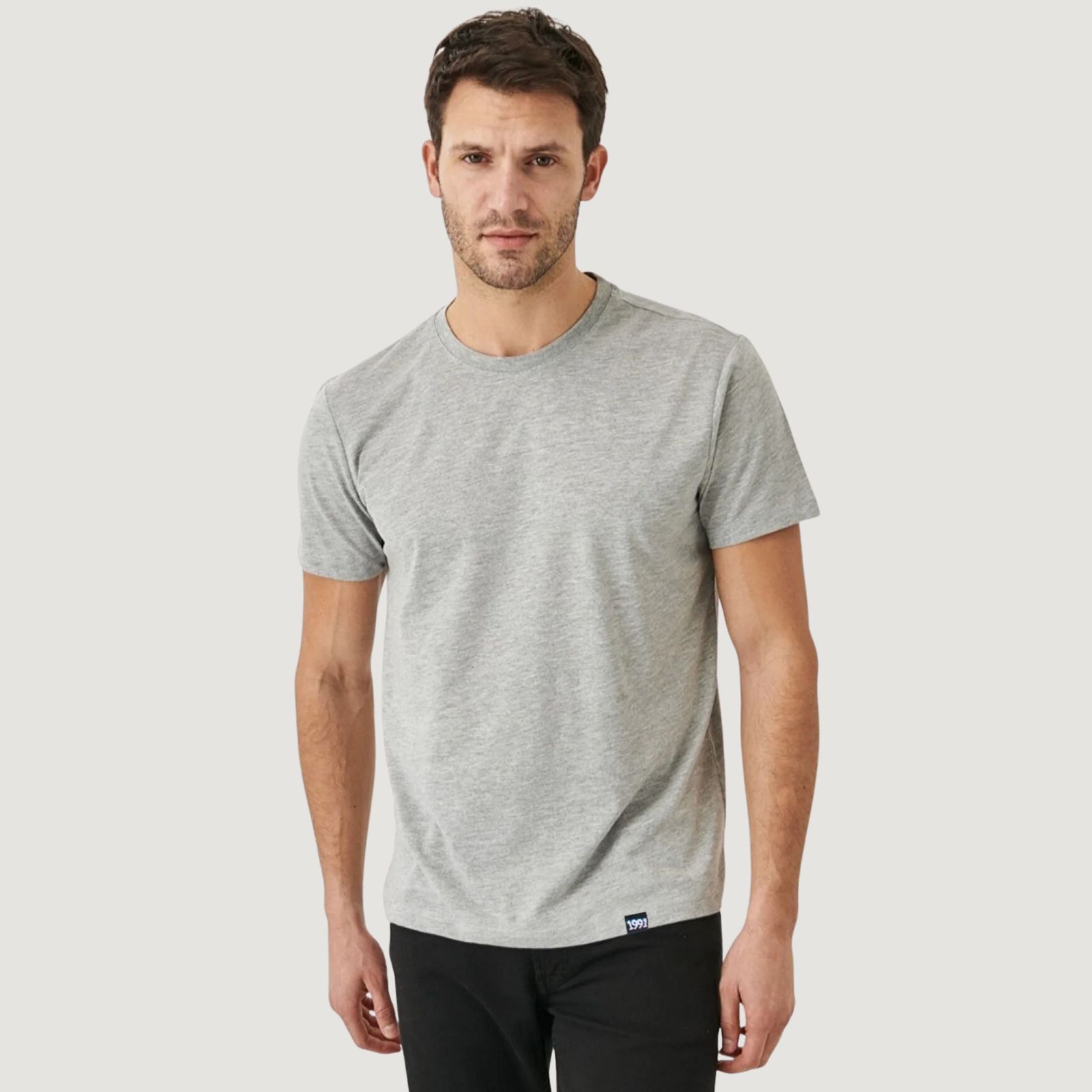 تی شرت آستین کوتاه ورزشی مردانه نوزده نودیک مدل بیسیک TS01 G -  - 1