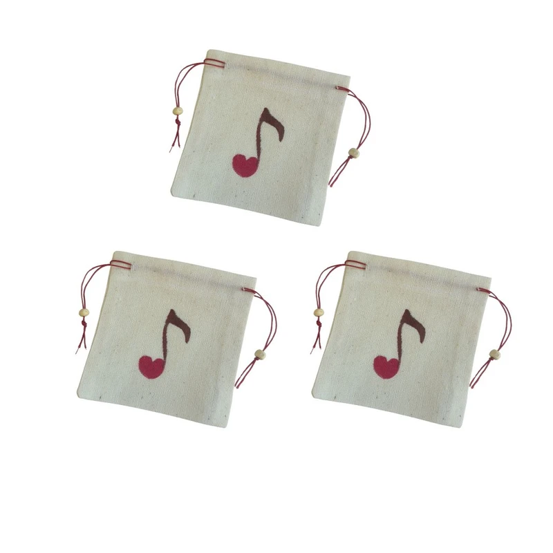 کیسه هدیه مدل نقاشی نت قلب بسته 3 عددی