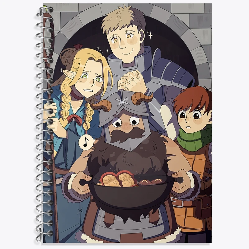 دفتر زبان 50 برگ خندالو مدل دو خط طرح سنشی، مارسیل و لایوس انیمه خوشمزه در سیاه چال کد 35933