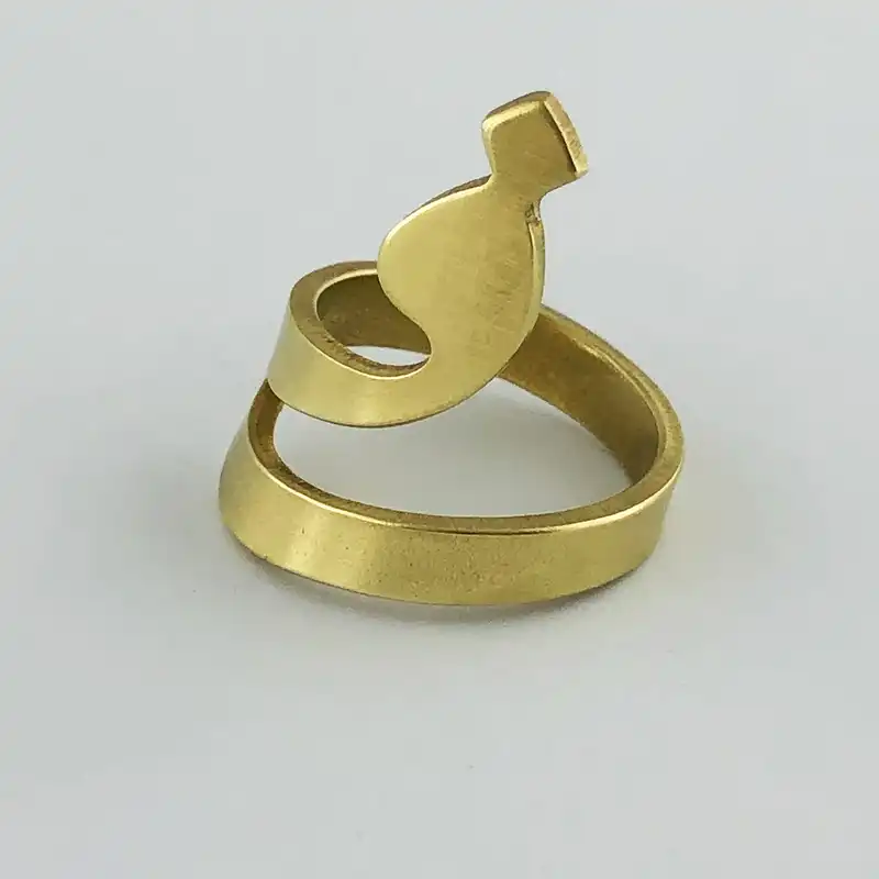 انگشتر گالری عزیزی طرح حرف ف مدل gz99207