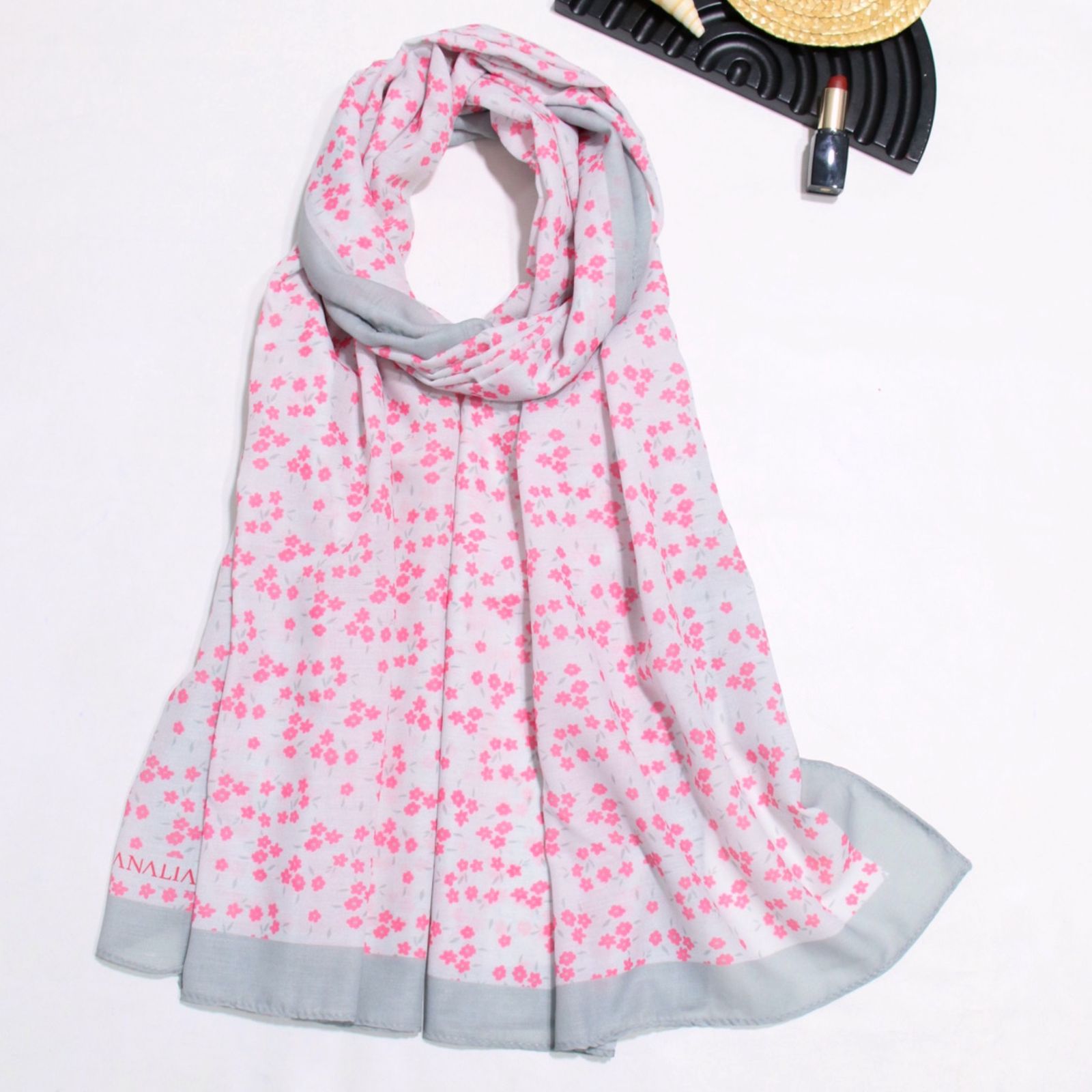 شال زنانه مدل خنک تابستانه طرح گل کد 7062 -  - 3